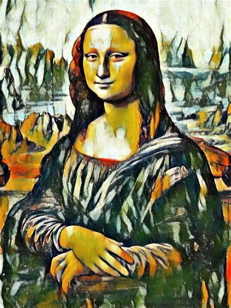 Mona Lisa Abstract Art Effect Created By Juancito Monna Lisa Dipinti