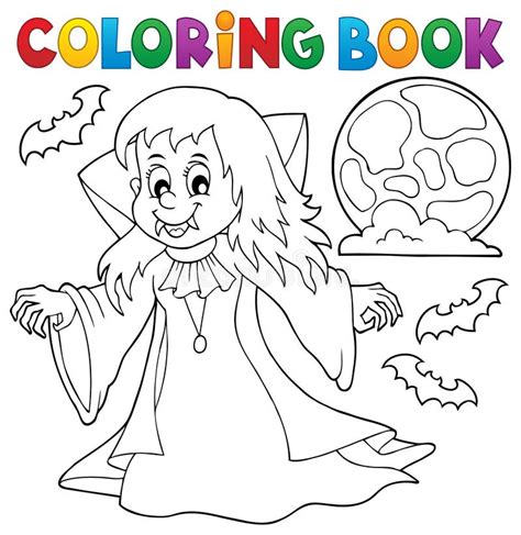 Halloween Girl Vampire Coloring Pages