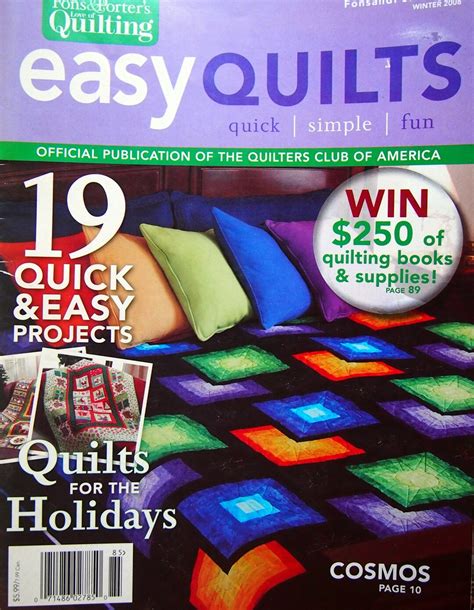 Easy Quilts By Fons And Porter Quilt Pattern Magazine Winter 2008 Etsy