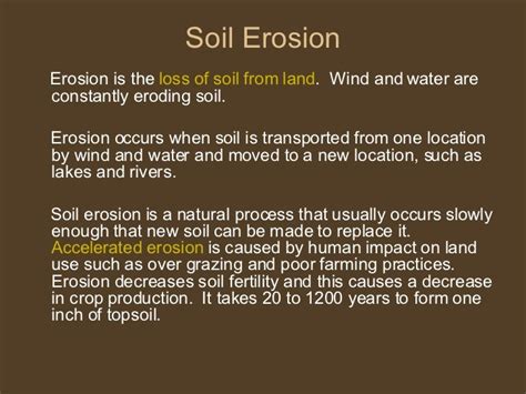 Soil Erosion