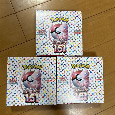 Yahooオークション 新品未開封 ポケモンカード151 3box シュリンク