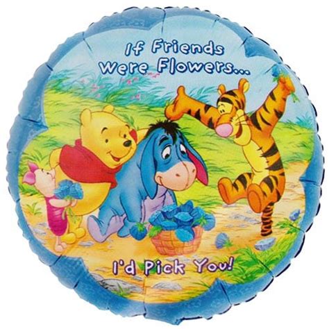 Winnie The Pooh If Friends Were Flowers Foil Mylar Balloon 1ct