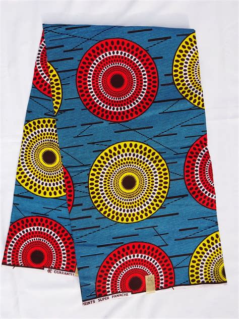 Multicolor African Fabric By The Yard Record Ankara Fabric Etsy