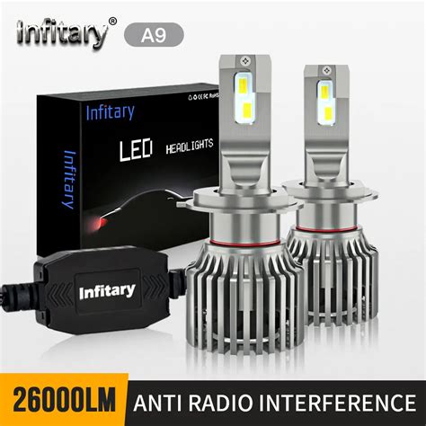 Infitary 26000LM Anti EMC Super H4 H7 Led Canbus For Car Headlight