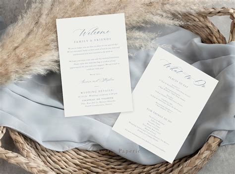 Simple Wedding Welcome Note Elegant Calligraphy Wedding Weekend Things