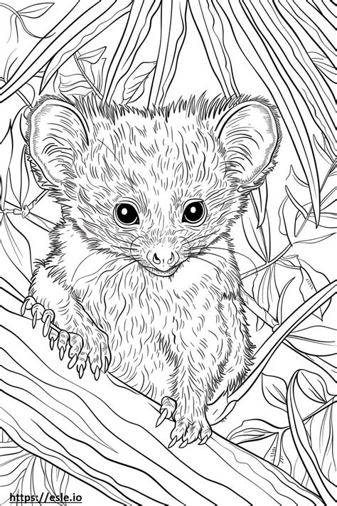 African Palm Civet baby coloring page