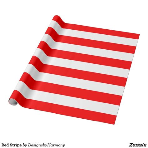 Red Stripe Wrapping Paper White Wrapping Paper Wrapping Paper Design