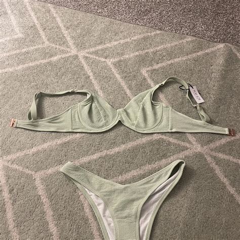 Green Bikini New With Tags Never Worn Adjustable Depop
