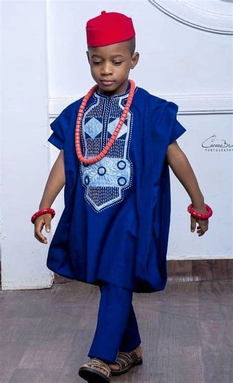 Otito Blue II African wears for kids/Danshiki/ Agbada/ Shirt and Pants ...