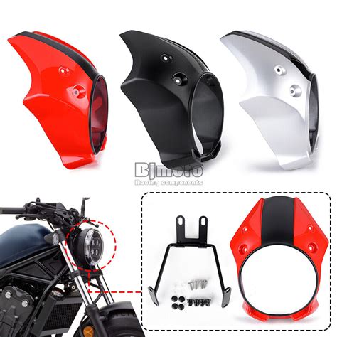 Headlight Fairing Windshield Cowl Cover For Honda Rebel Cmx300 Cmx500 2017 2019 Ebay