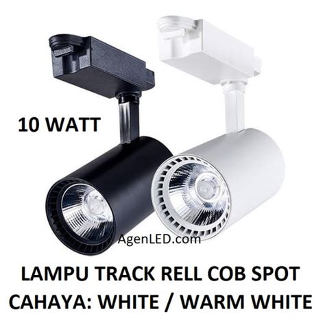 Promo Lampu Track Rell W Cob Spot Sorot W Watt Rel Trek Led Hitam