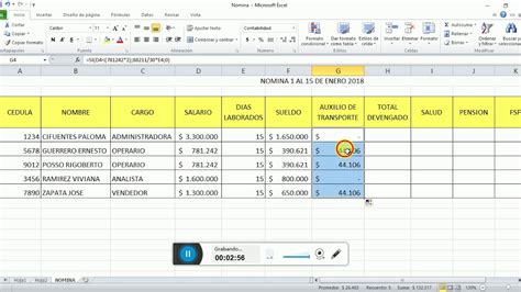 Como Hacer Un Recibo De Pago De Nomina En Excel Images