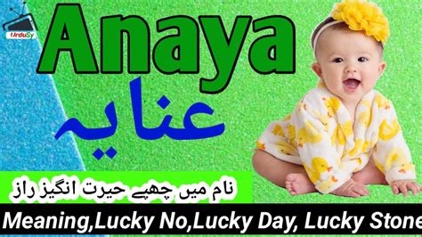 Anaya عنایہ Meaning of Muslim Girl Name Anaya Islamic Baby Girl