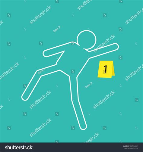 Crime Scene Murder Investigation Stock Vector Royalty Free 1047234205