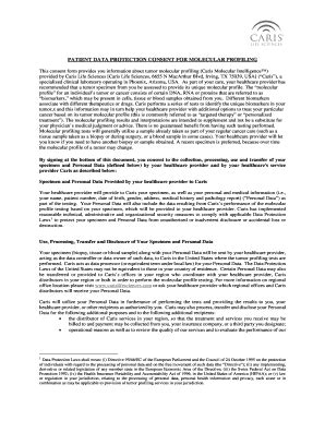 Fillable Online Patient Data Protection Consent For Molecular Profiling