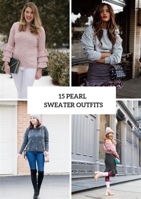 15 Elegant Outfit Ideas With Pearl Sweaters - Styleoholic