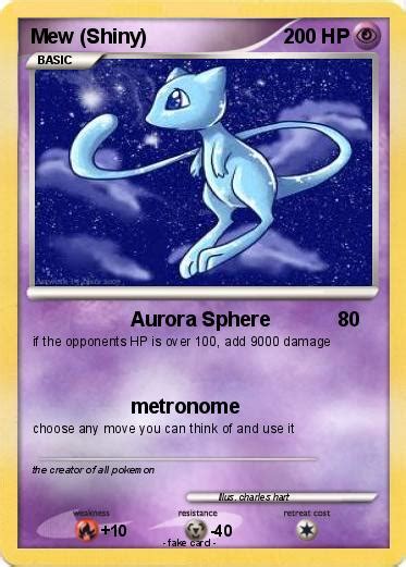 Pokémon Mew Shiny 4 4 - Aurora Sphere - My Pokemon Card