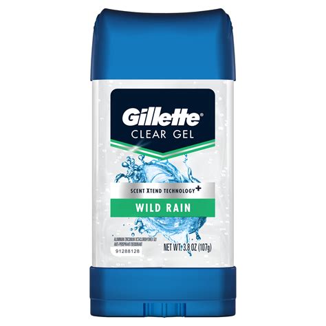 Gillette Clear Gel Mens Antiperspirant Deodorant Wild Rain 3 8 Oz