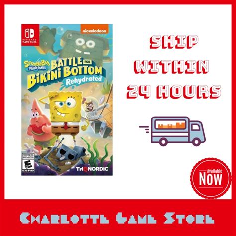 US Version SpongeBob SquarePants Battle For Bikini Bottom Rehydrated Nintendo Switch US