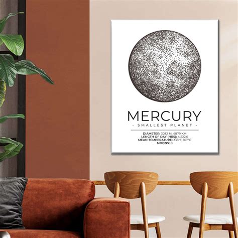 Smallest Planet Mercury Wall Art | Digital Art