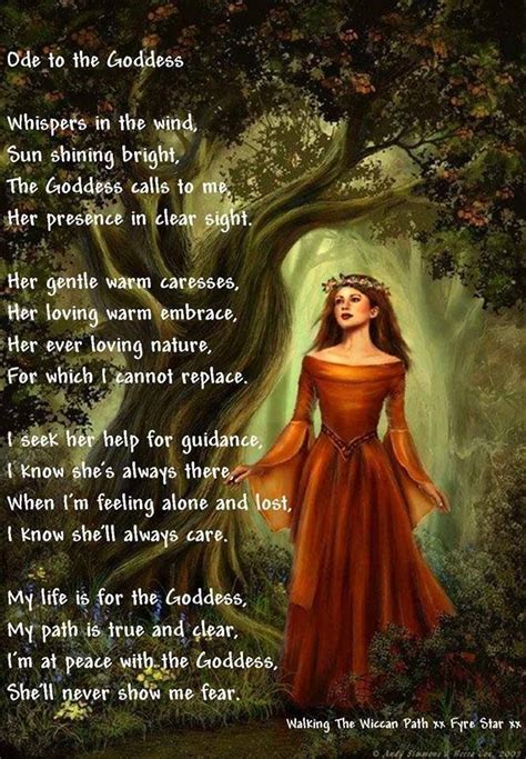 O Ode To The Goddess Goddess Wicca Wiccan Spell Book