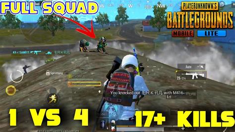 Pubg Mobile Lite 1 Vs 4 Squad Clutch 🔥 Squad Wipe Moments Intense