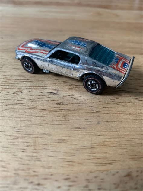 Vintage Hot Wheels Redline Mustang Stocker Chrome With Decals Etsy