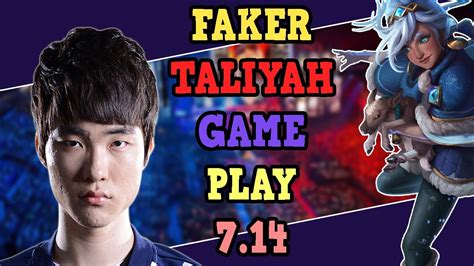 SKT T1 FAKER Taliyah Mid GAMEPLAY VS Lucian 7 14 KOREAN CHALLENGER