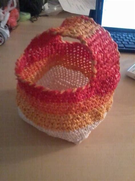 Basket Made From Recycled Plastic Bags