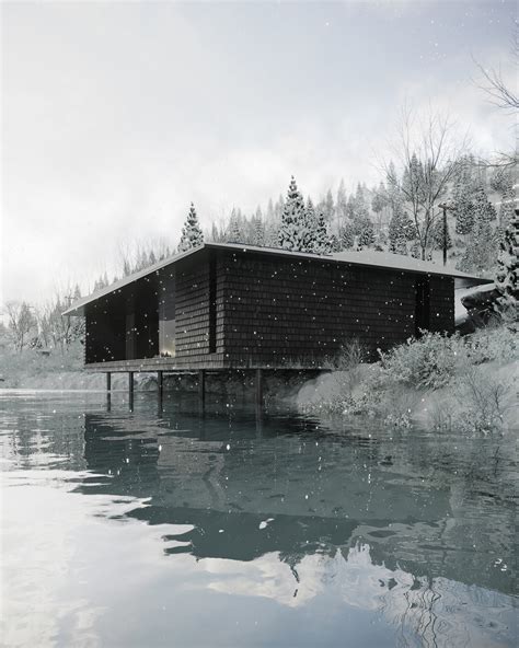 Winter house on Behance