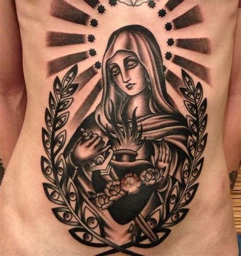 50 Catholic Mary Tattoo Designs Traditional Tattoo Stencils Picture