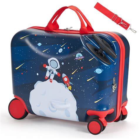 VEVOR Ride-on Luggage, 26 L Capacity, 18 Inches Tow Along Toddler Carry