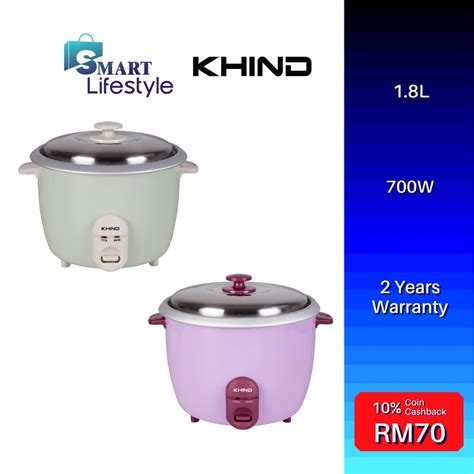 Khind Electric Rice Cooker Green Purple L Rc Shopee Malaysia