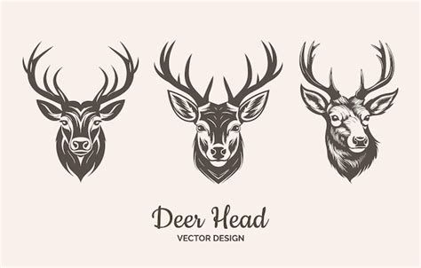 Premium Vector Deer Head Logo Vector Illustration