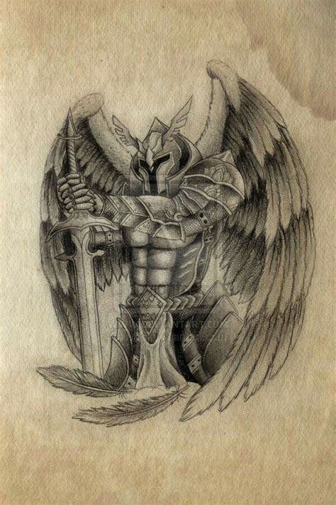 Warrior Angel Drawing at PaintingValley.com | Explore collection of ...