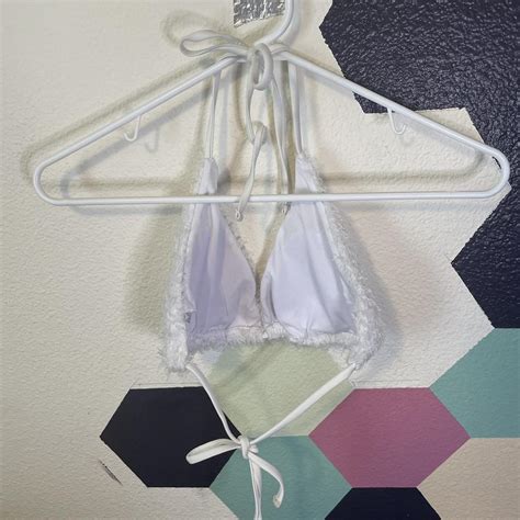 Fuzzy Bikini Top Fuzzy Bikini Bikinitop Depop