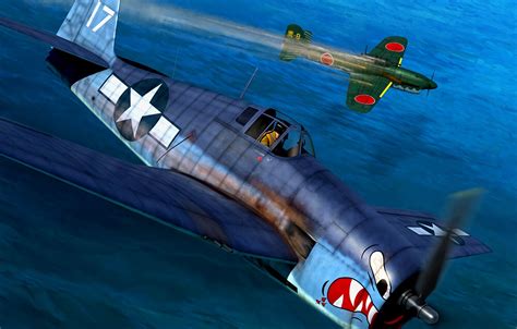 Wallpaper Yokosuka F6f 3 Hellcat Us Navy Njaf Scout Dive Bomber