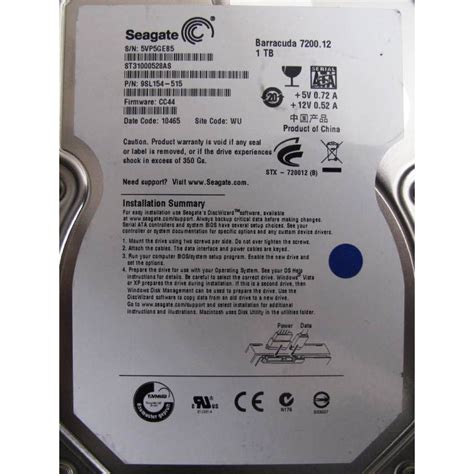 Disque 1Tb 7200t SATA 3.5" Seagate ST31000528AS 9SL154-515 with Caddy ...