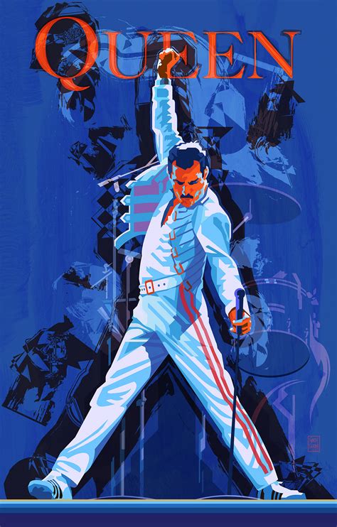 Freddie Mercury Poster Illustration :: Behance