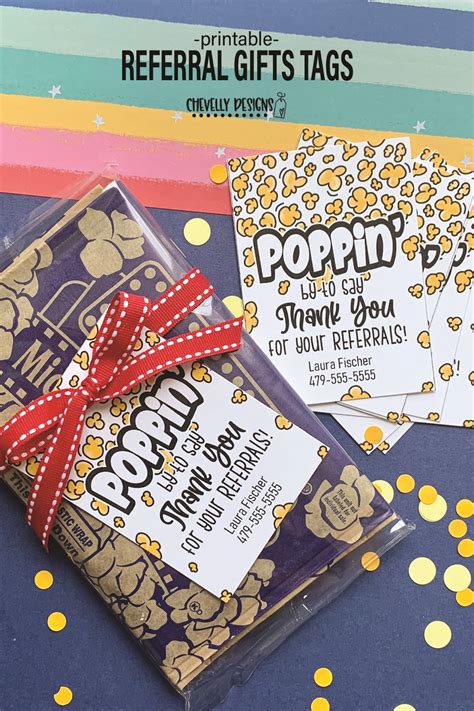 Editable Poppin By To Say Thank You Referral Gift Tags Printable