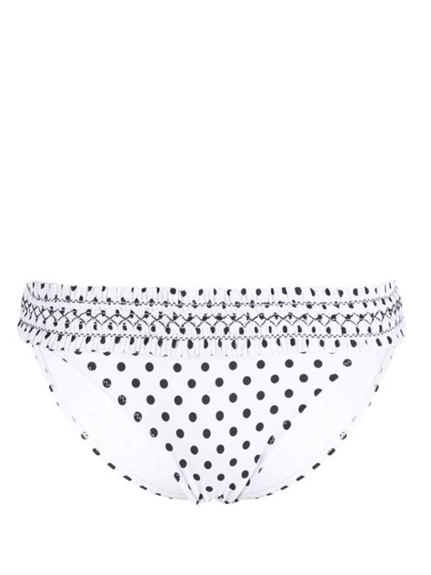 Tory Burch Polka Dot Bikini Bottom White Farfetch Hk