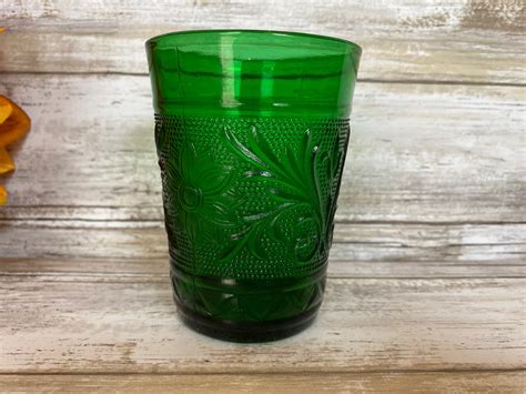 6 20 Oz Anchor Hocking Vintage Ribbed Green Manhattanpark Ave Tumbler Kitchen And Dining Drink