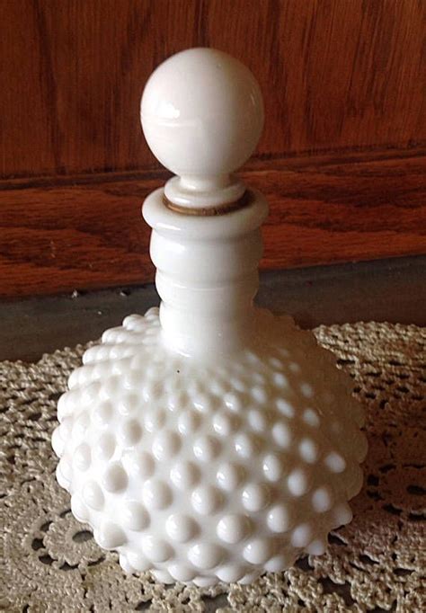 Fenton Hobnail Perfume Bottle Perfume Bottles Hobnail Glass Milk Glass