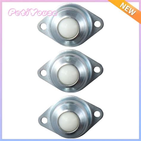 Petiyouza Pcs Silver Tone White Roller Ball Transfer Bearing