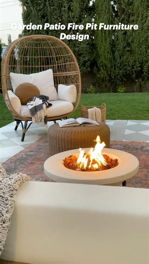 Garden Patio Fire Pit Furniture Design | Patio, Outdoor decor backyard ...