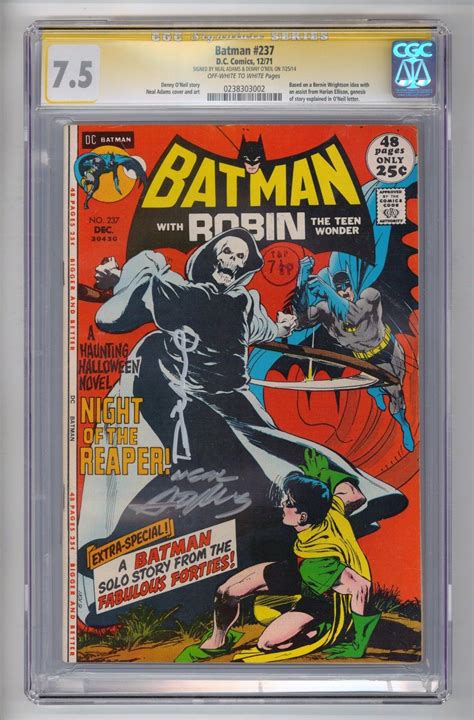 Comicsvalue Batman 237 CGC 7 5 SS Neal Adams Denny O Neil DC