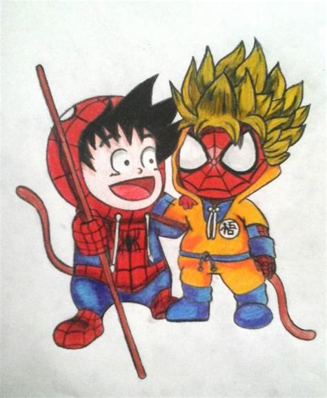 Goku as Spiderman and Spiderman as Goku by aglowsnake93 on DeviantArt