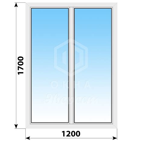 Двухстворчатое пластиковое окно 1200x1200 Г-П - купить недорого в ...