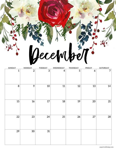 Free Printable Calendar Floral Printable Calendar