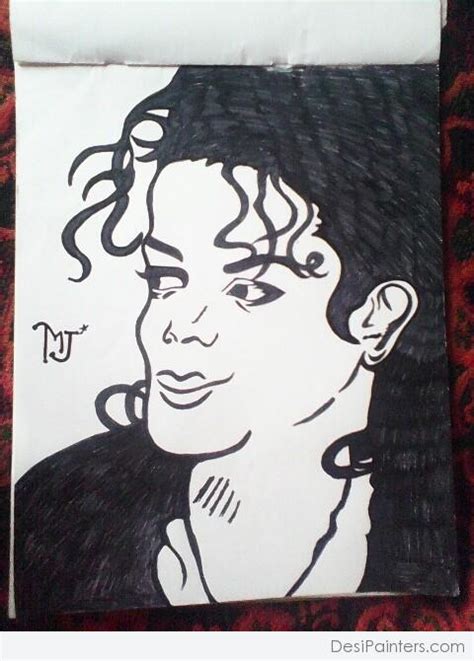 Beautiful Pencil Sketch Of Michael Jackson - Desi Painters